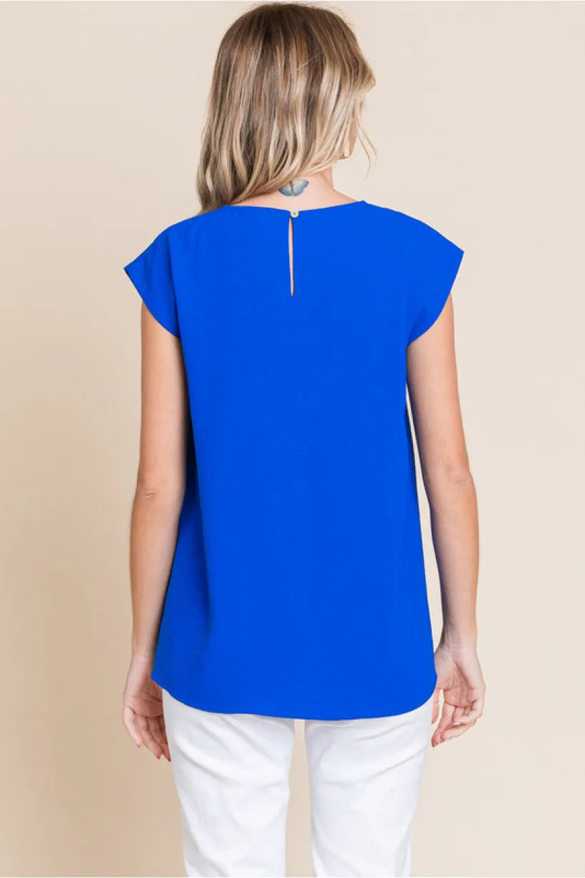 Solid Top W/U-Neck Slay Sleeves