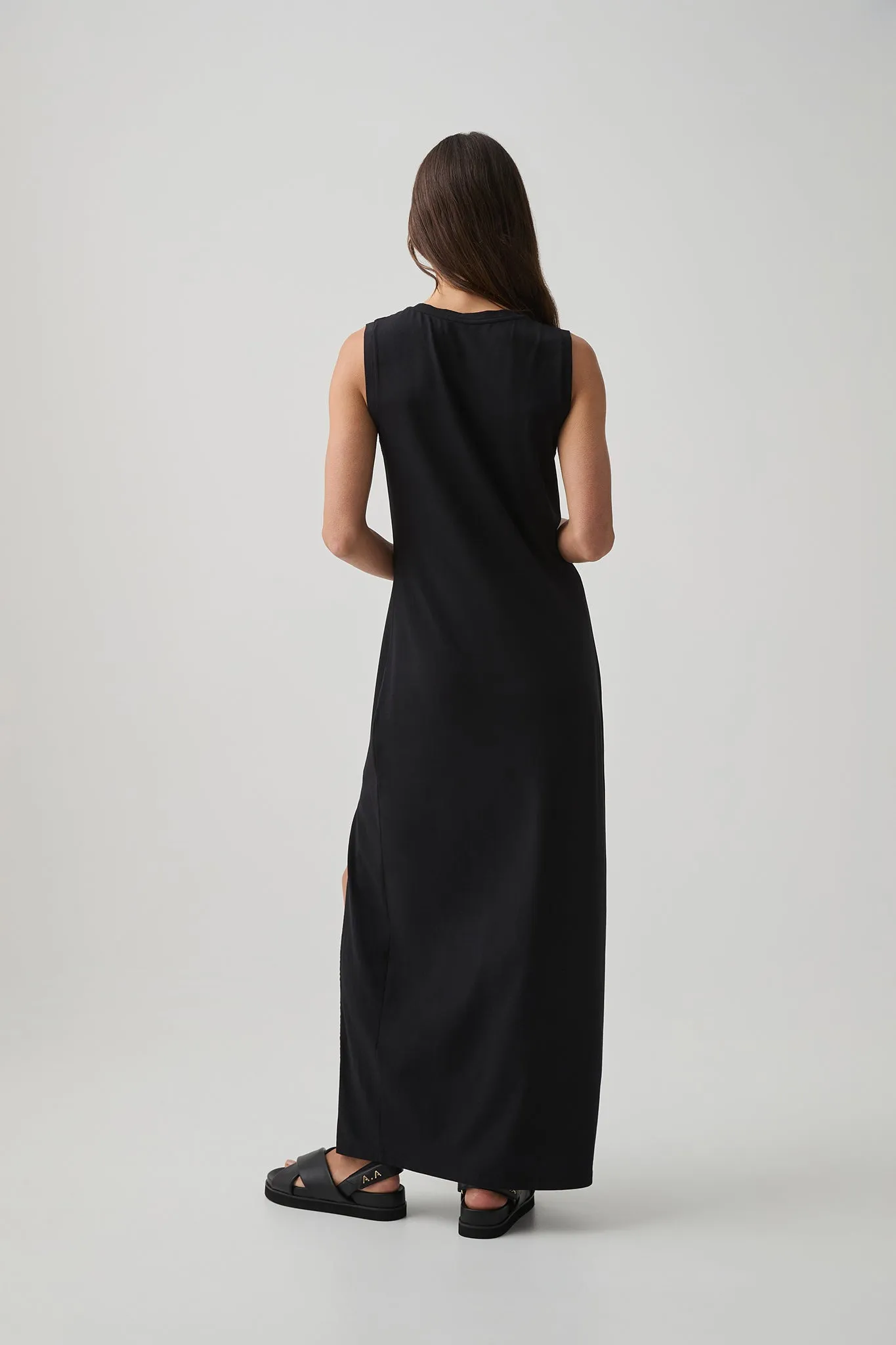 Split Hem Jersey Dress 816