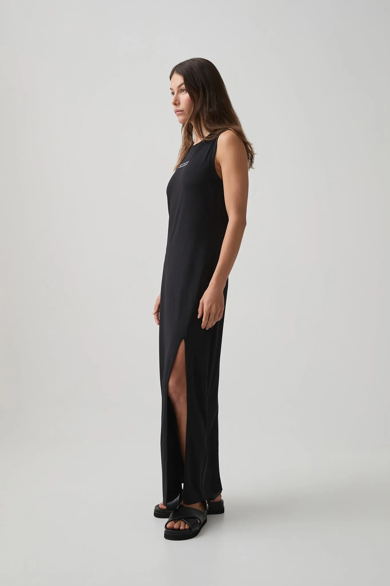 Split Hem Jersey Dress 816