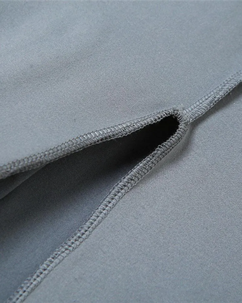 Split Line Hooded Maxi Dress