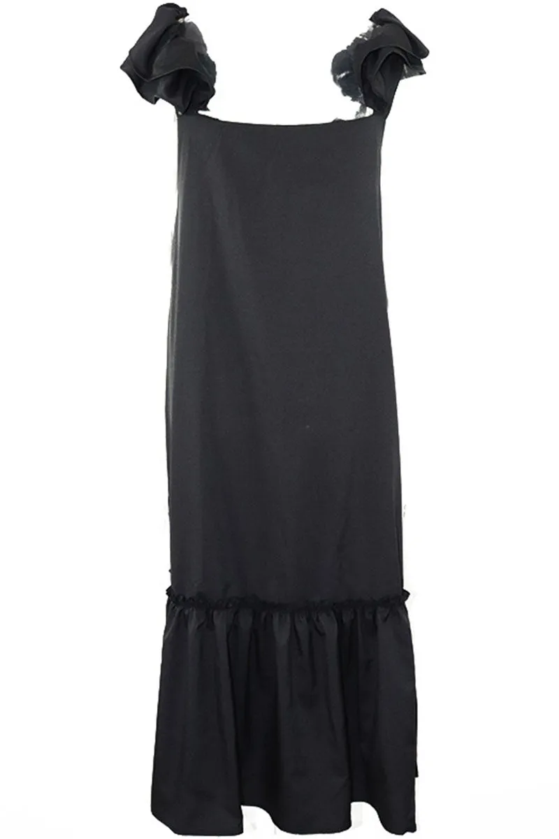 Street Solid O Neck Sleeveless Dresses