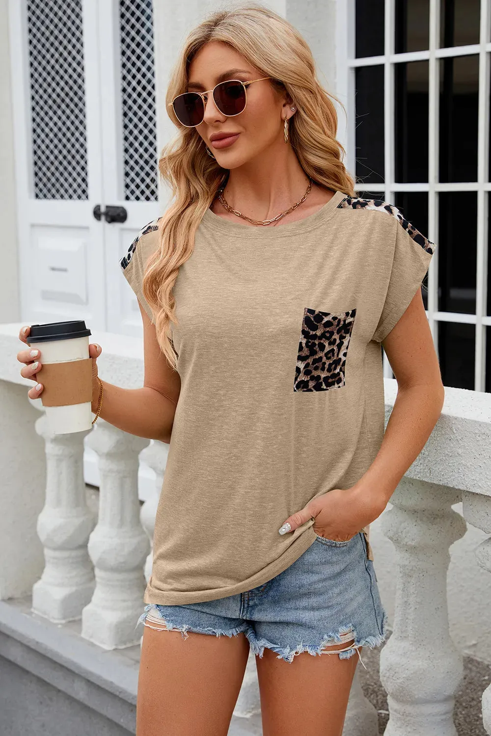 Sundown Stroll Leopard Tee