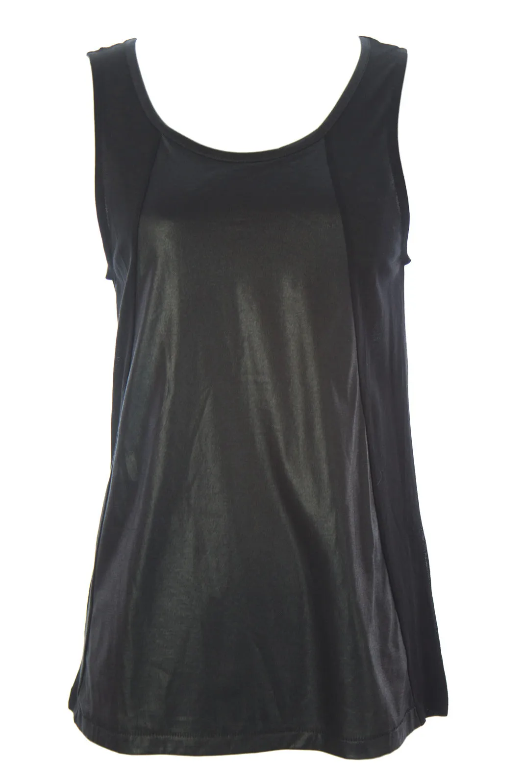 SURFACE TO AIR Women's Black Sheer Insert D' Tank Top $230 NEW