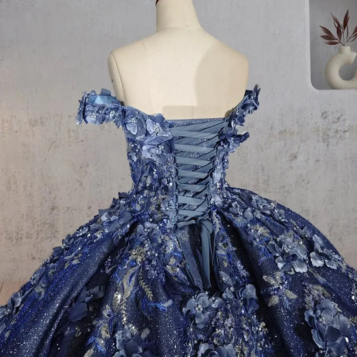Sweetheart A-line Off-the-shoulder Quinceanera Dresses with 3D Flower and Pearls