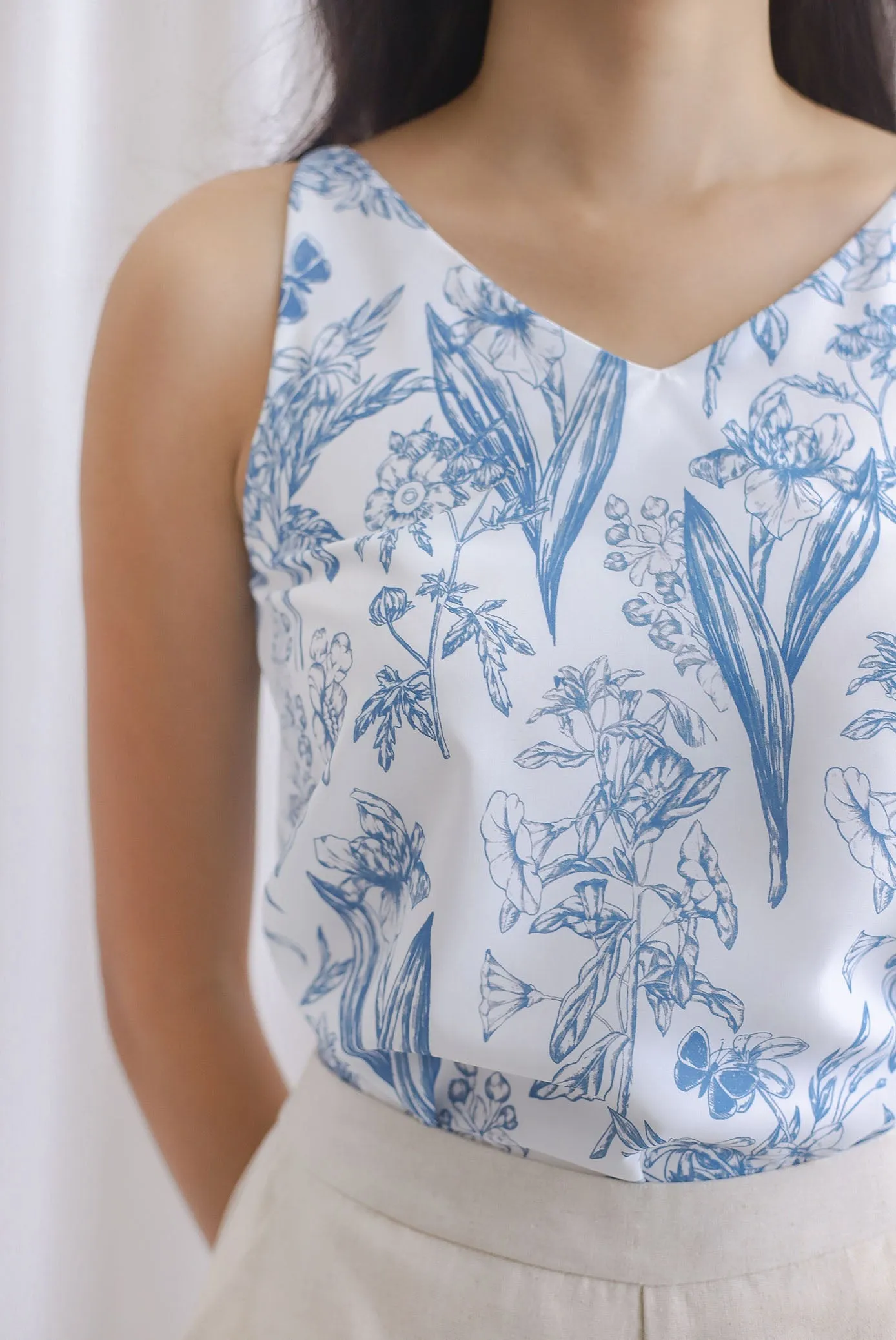 TDC Christian Two Way Top In Blue Porcelain