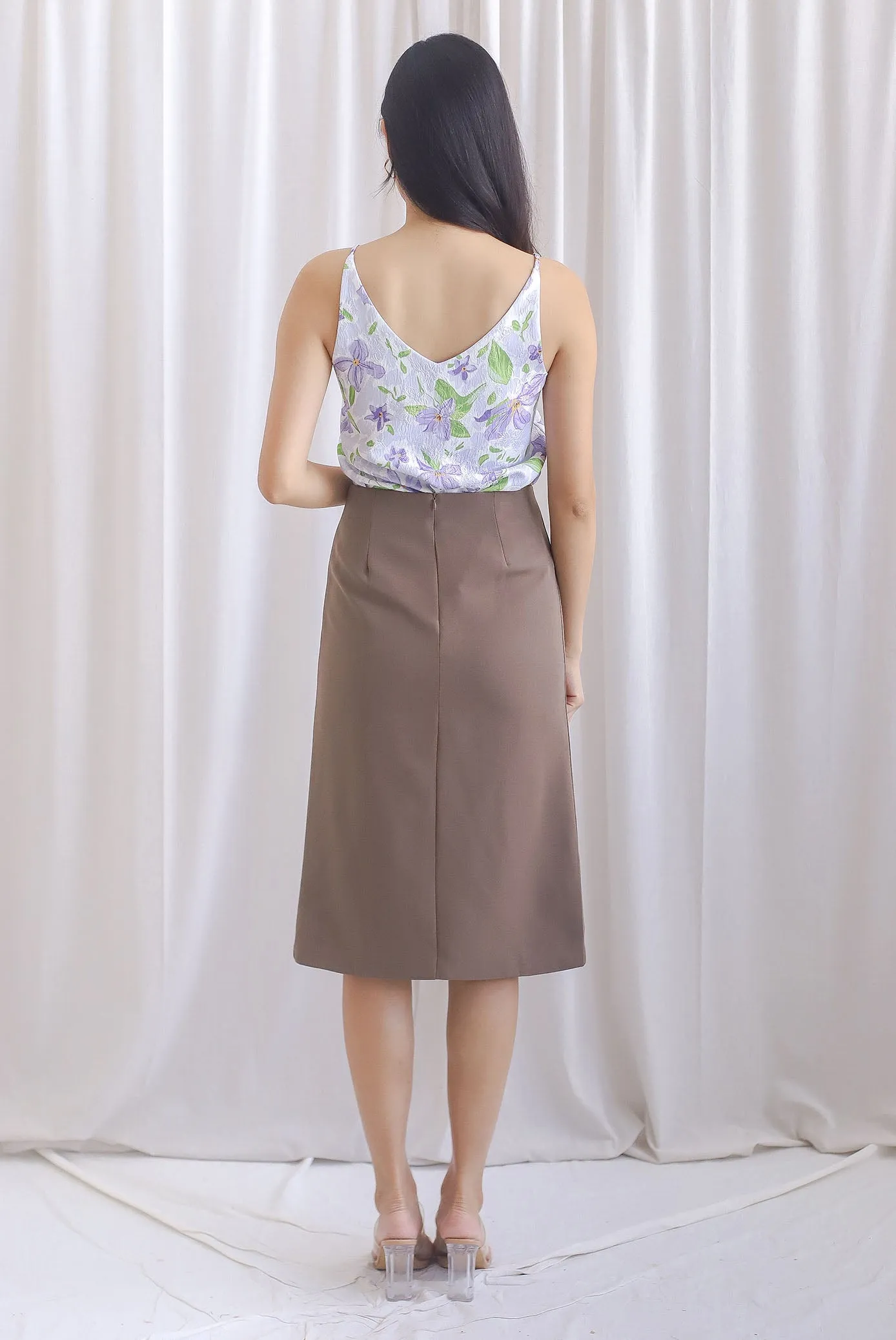 TDC Christian Two Way Top In Lilac Emboss