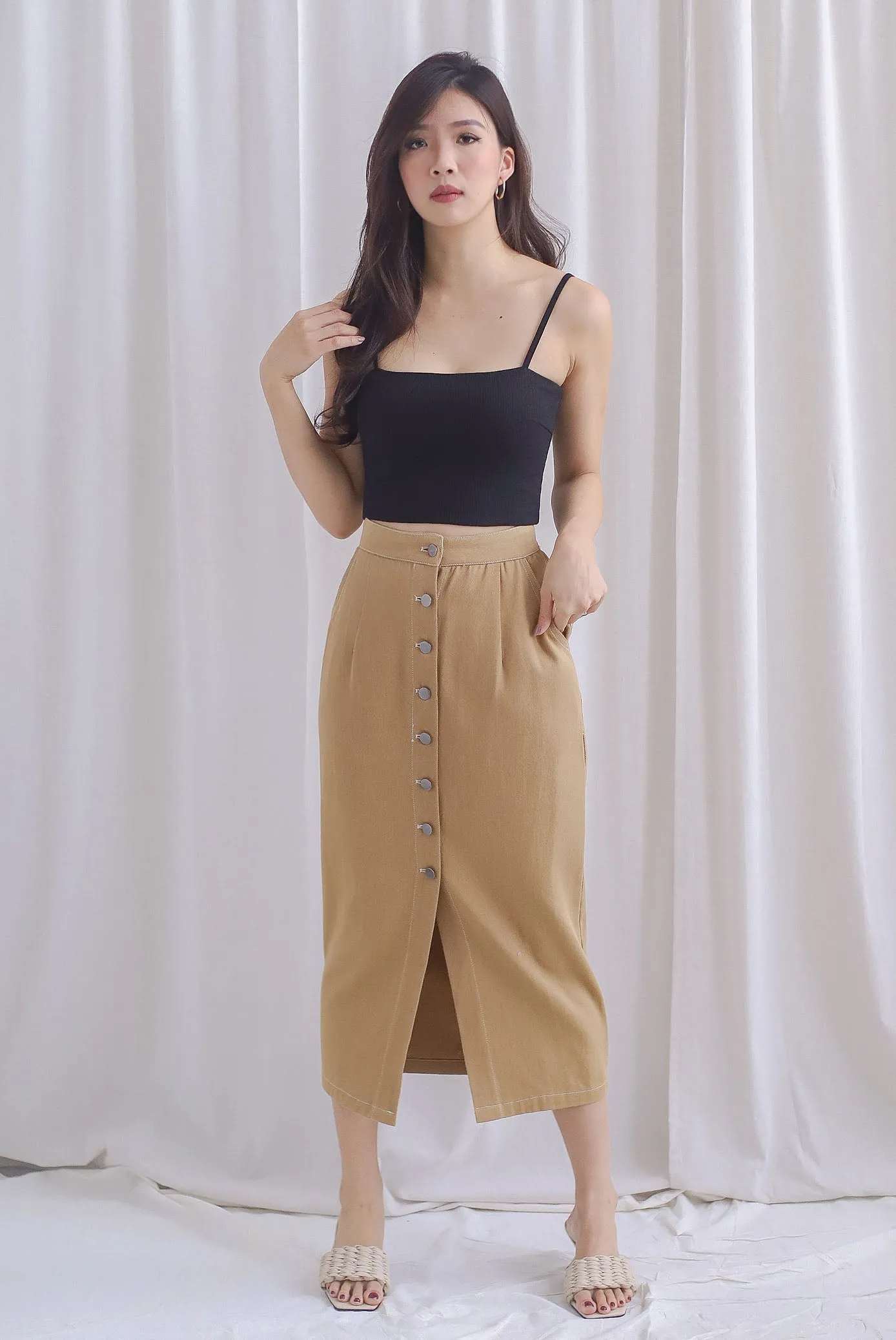 TDC Emberlyn Padded Bralet Crop Top In Black