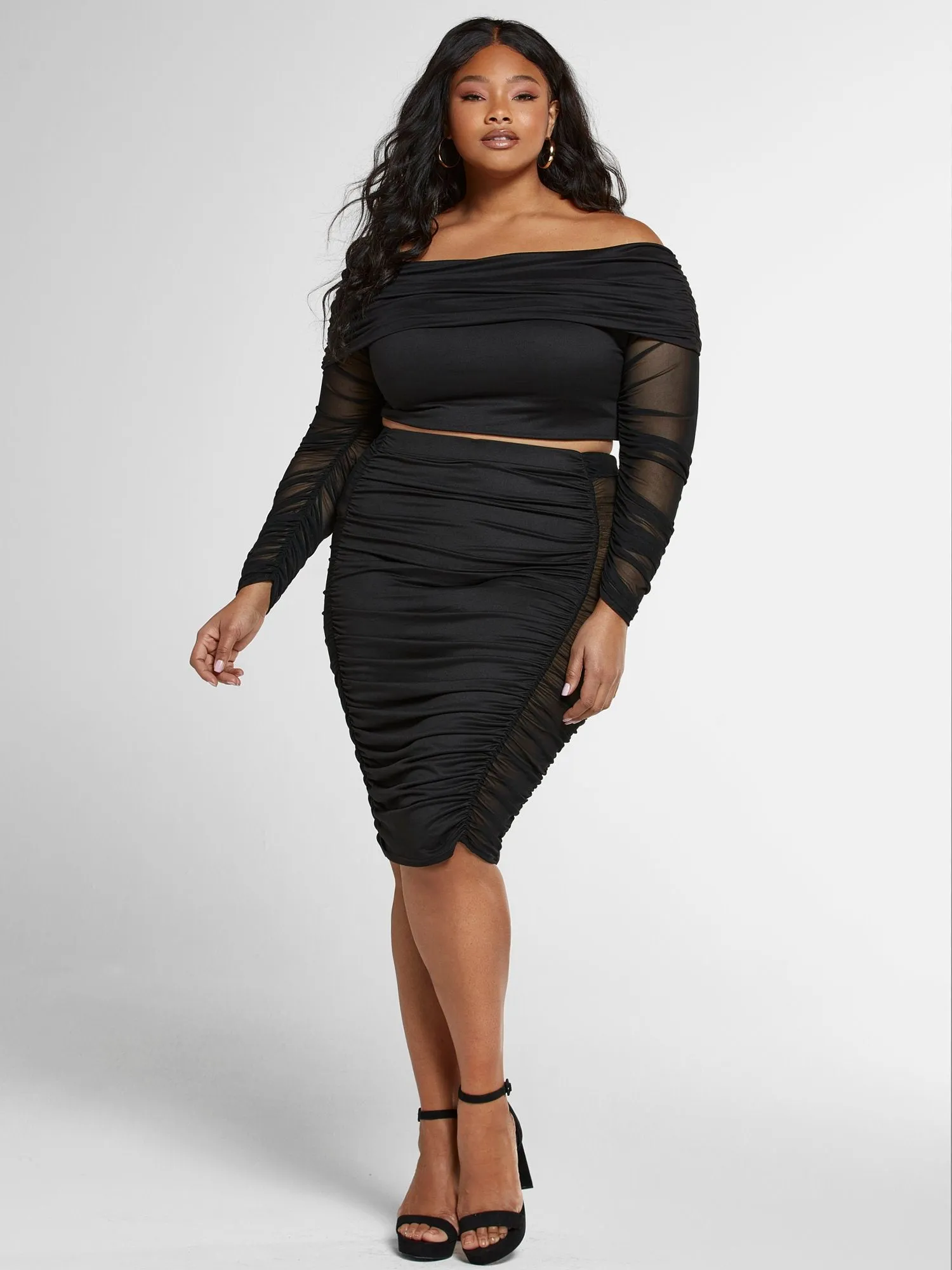 Toni Off The Shoulder Ruched Top