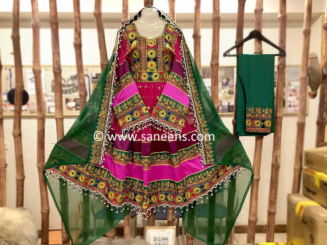 Traditional Afghan bridals Beautiful Embroidery suit