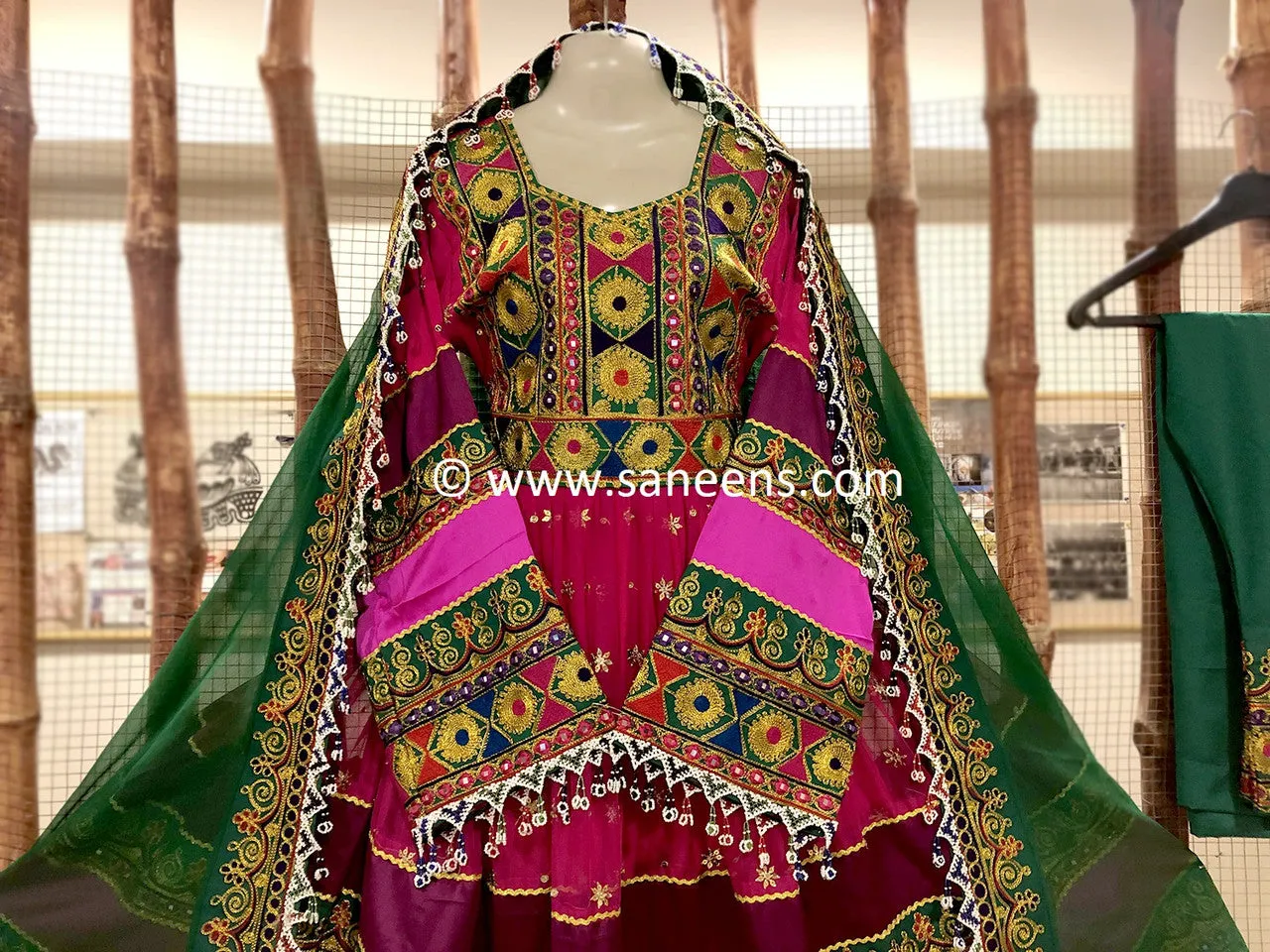 Traditional Afghan bridals Beautiful Embroidery suit