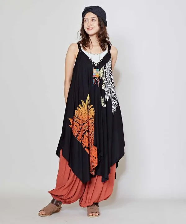Tribal Flower Playsuit Dress