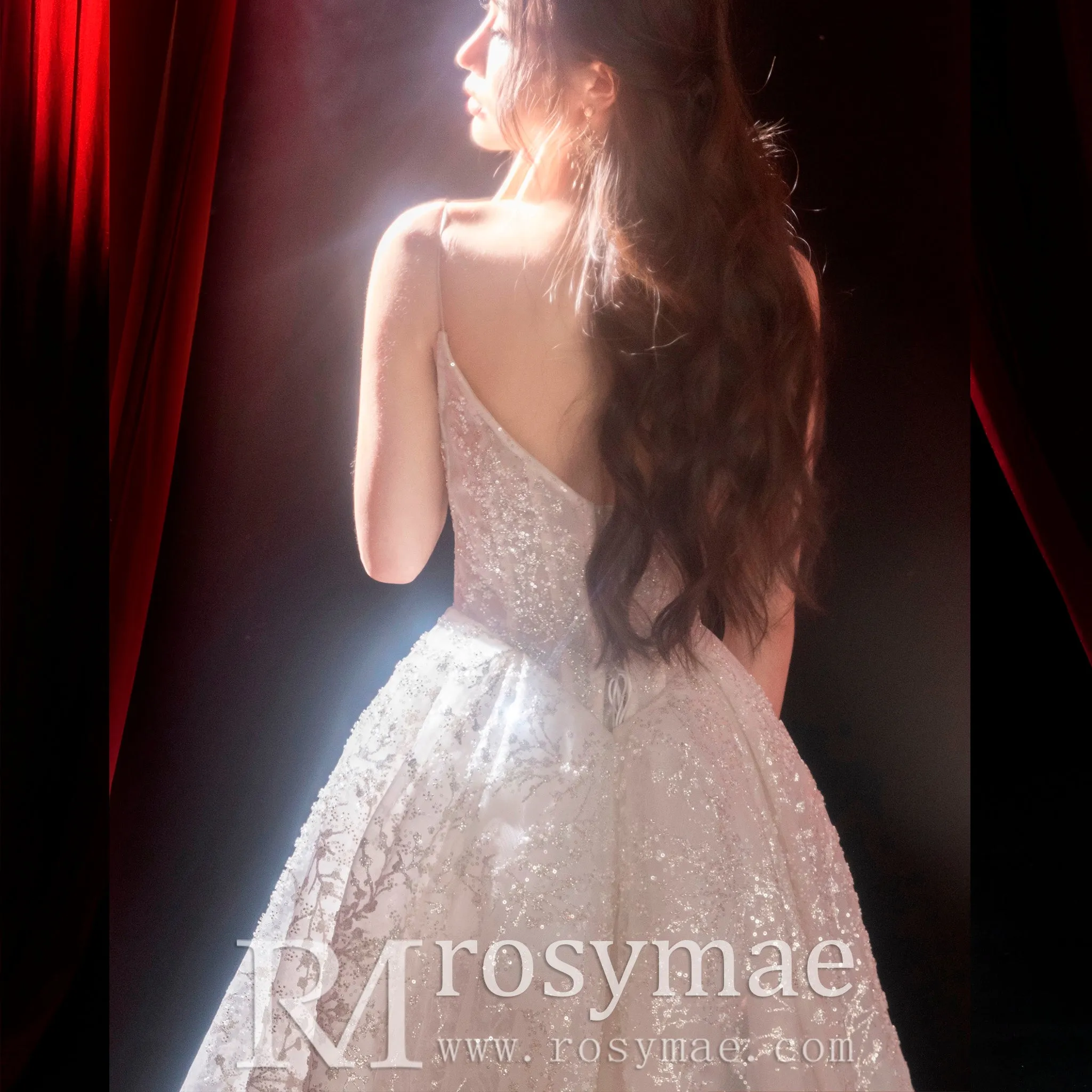 Two Piece Wedding Dress with Detachable Overskirt