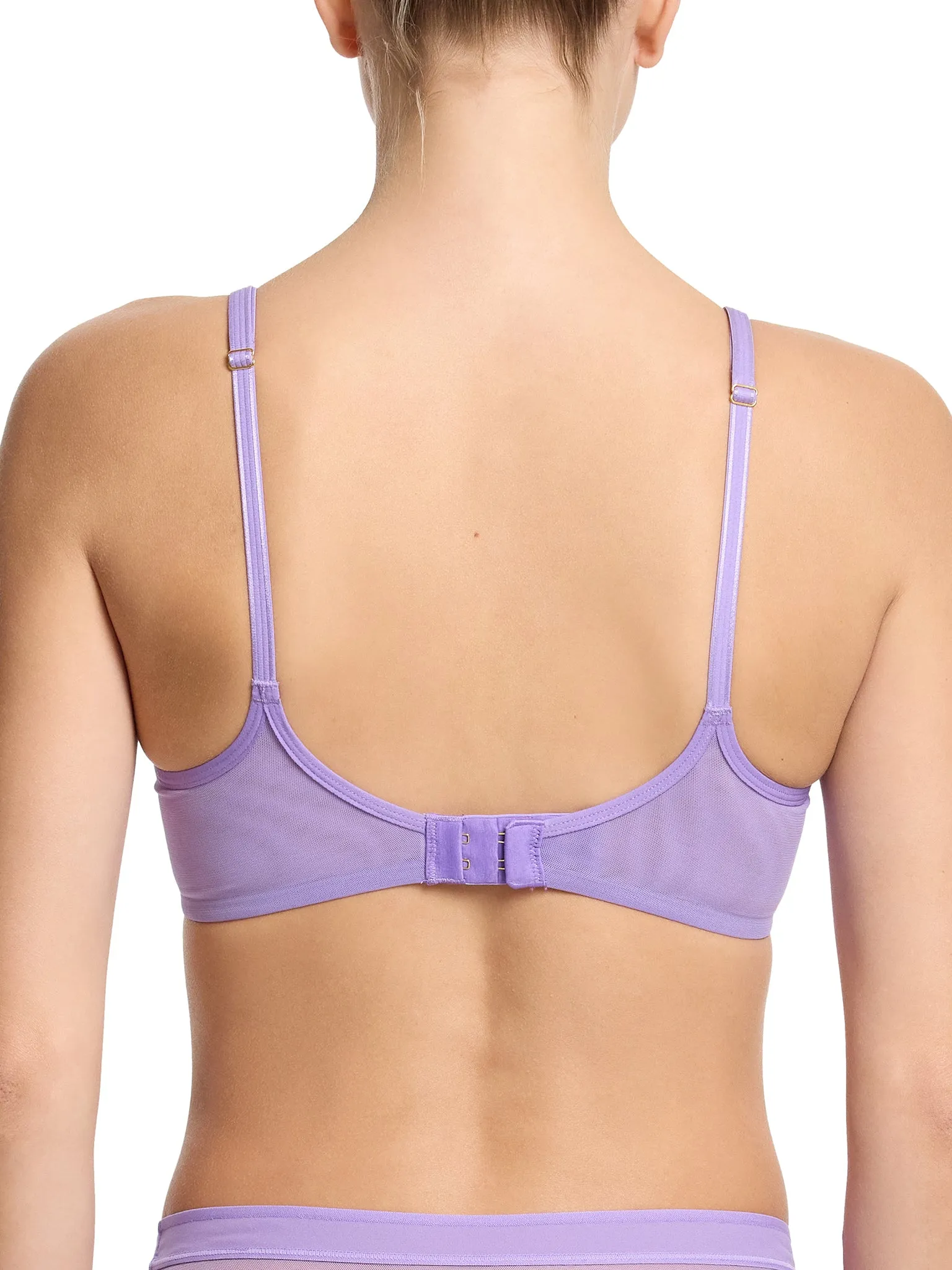 Unlined Mesh Underwire Bra Grape Juice Purple