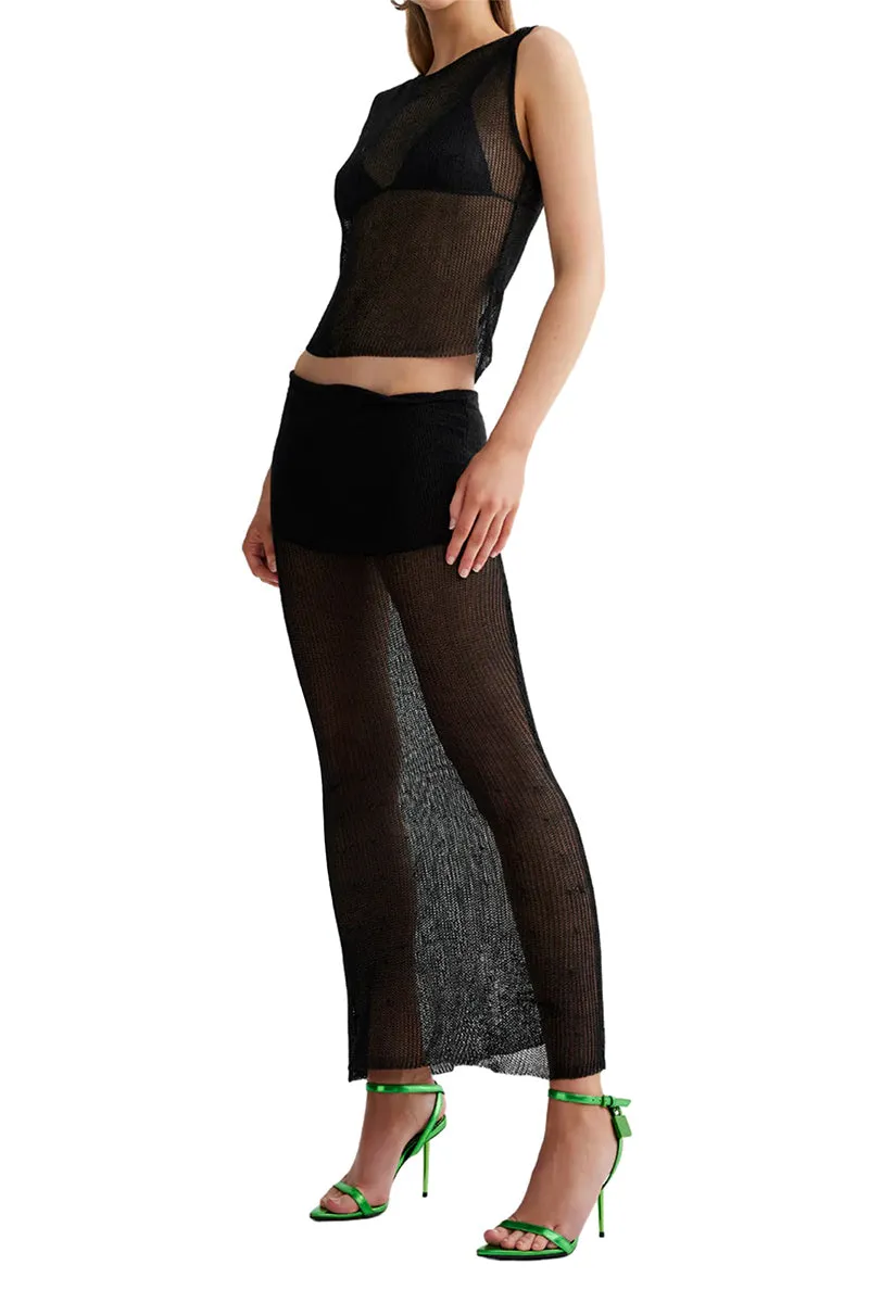 US3251 Sheer Tank and Skirt Set