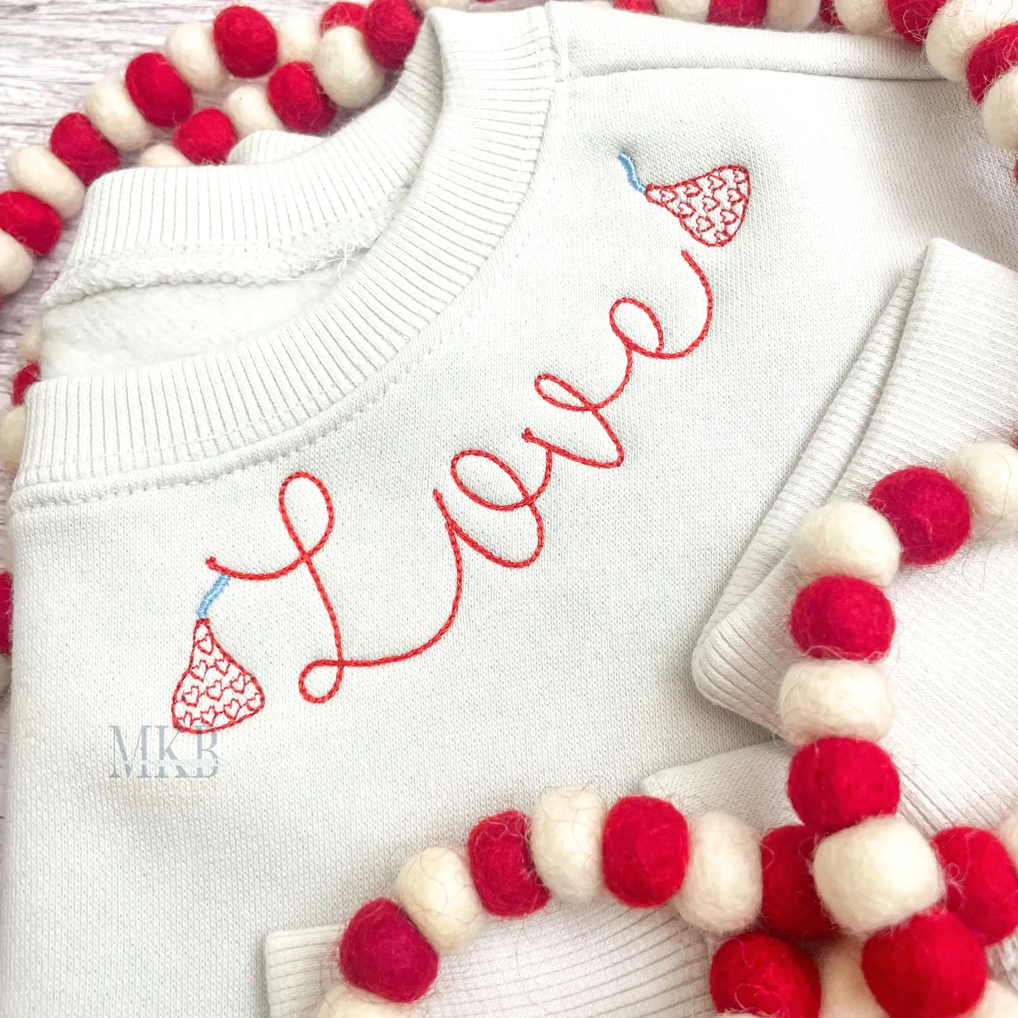 Valentine Candy Hearts Motif Mini, Valentine's Day Candy Embroidery, Motif, Bean and Satin Stitch Machine Embroidery Design File