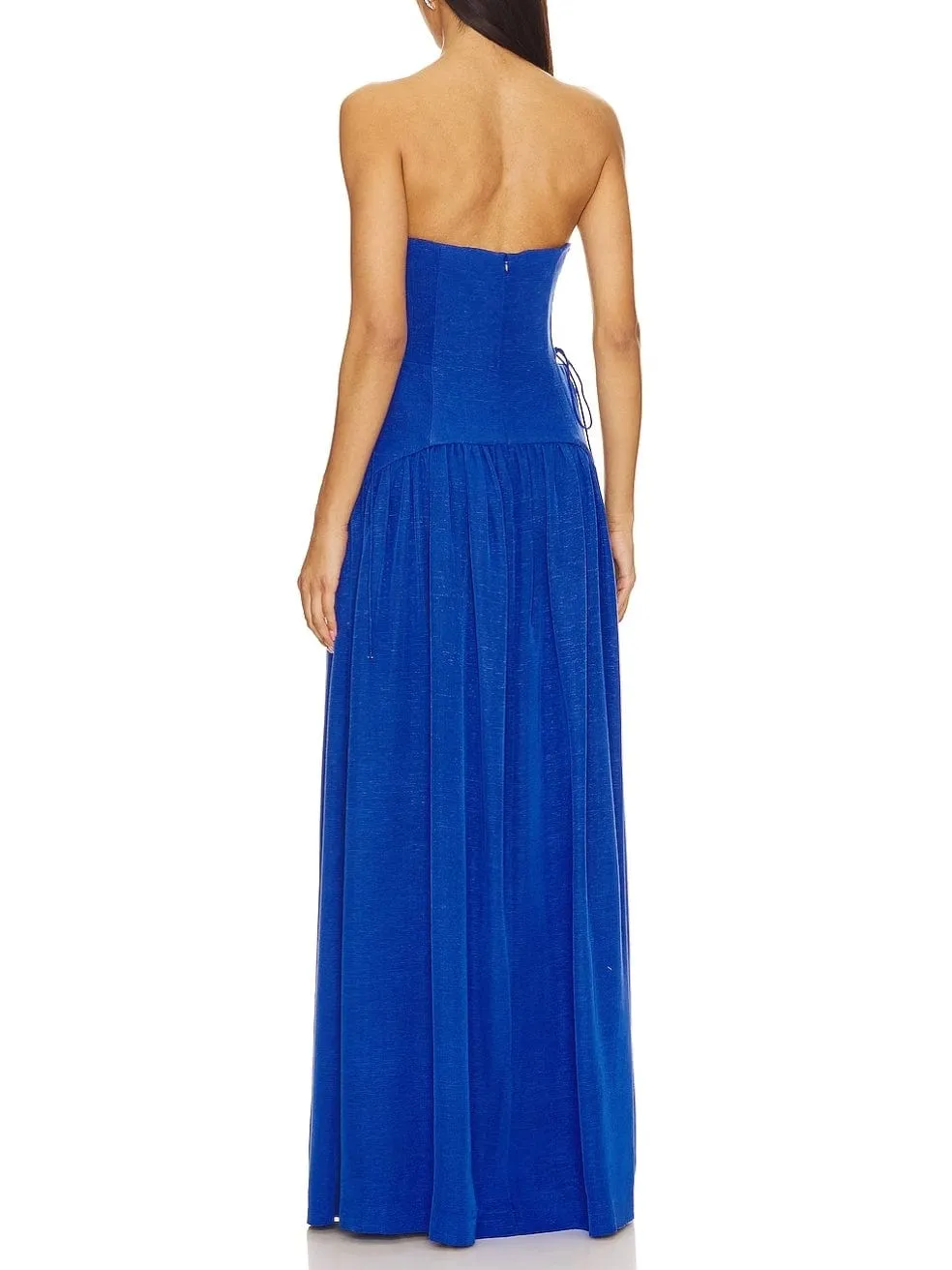 Vento Lace Up Strapless Dress