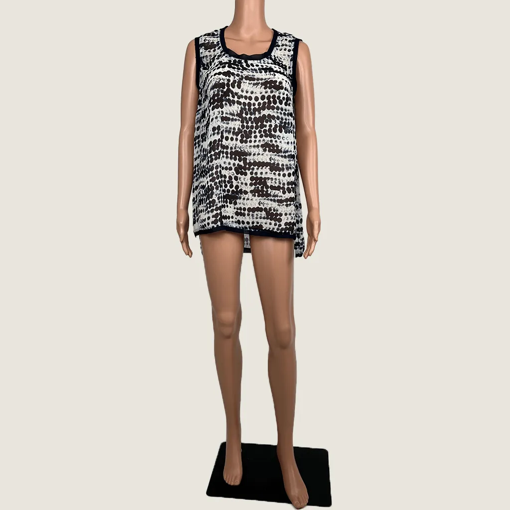 Vera Wang Sheer Sleeveless Top 14