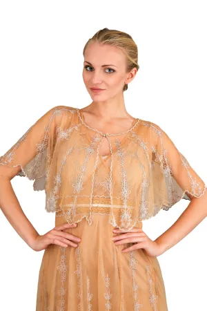 Vintage Inspired Embroidered Jacket in Gold by Nataya - SOLD OUT