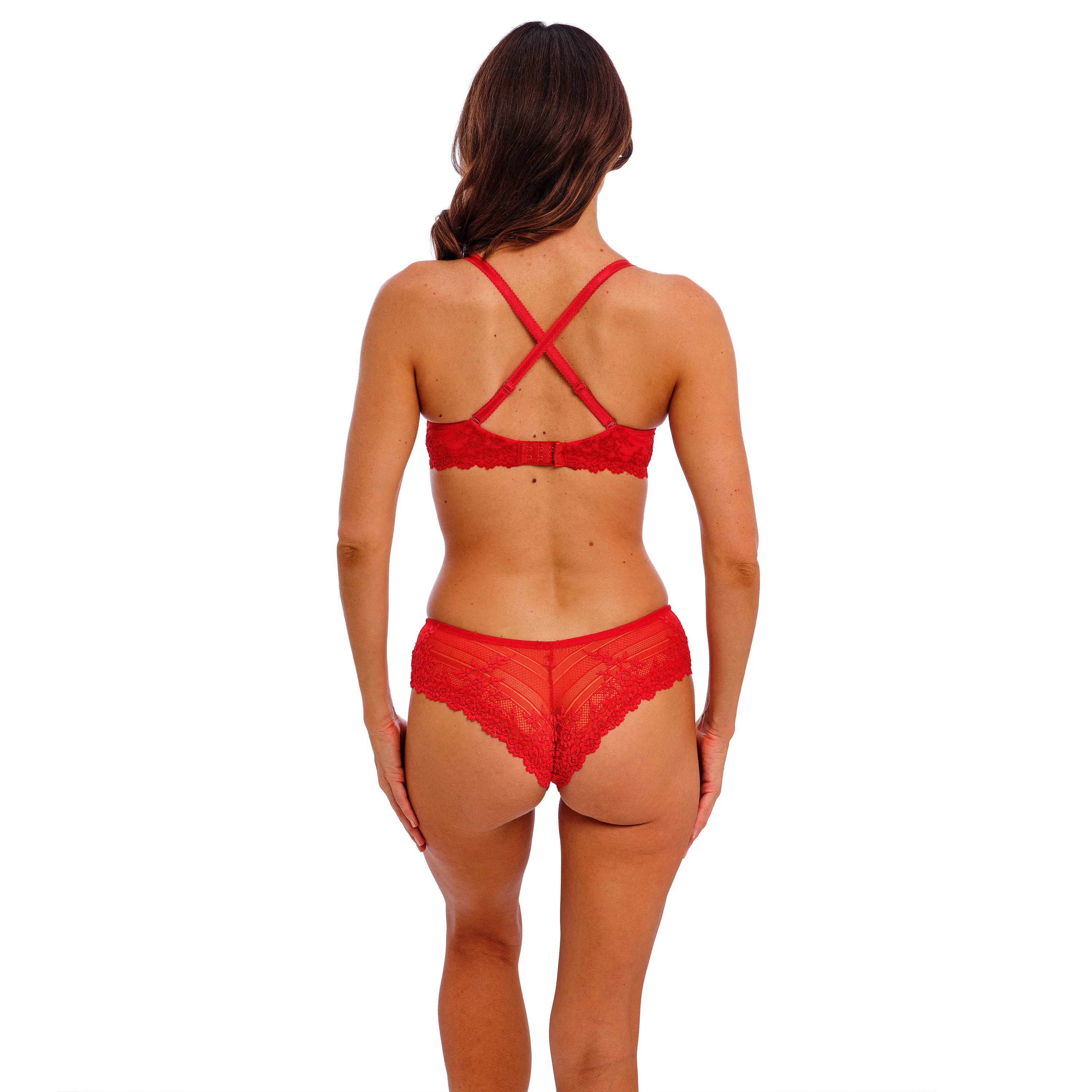 Wacoal Embrace Lace Plunge Uw Bra Equestrian Red