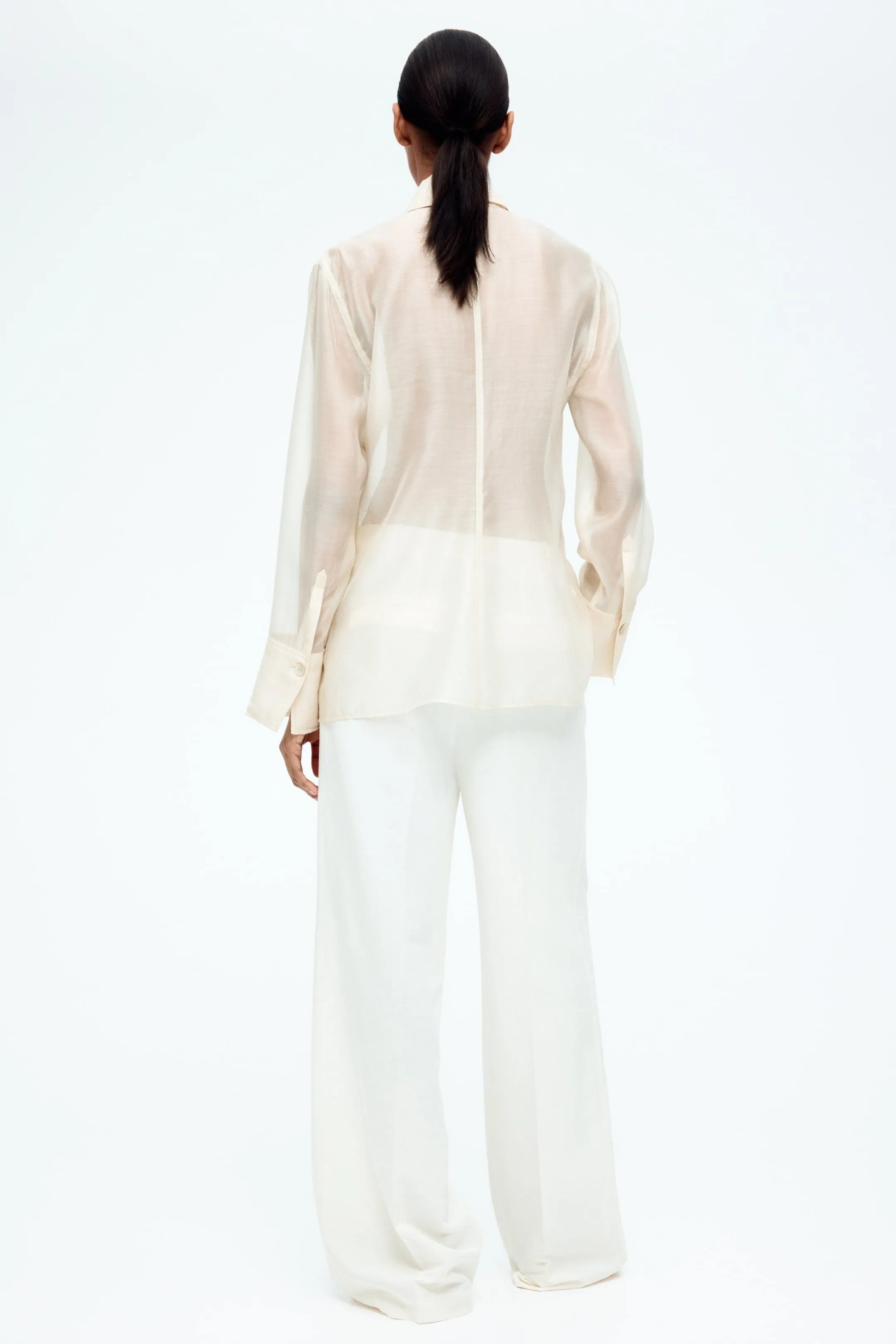 Waisted sheer shirt
