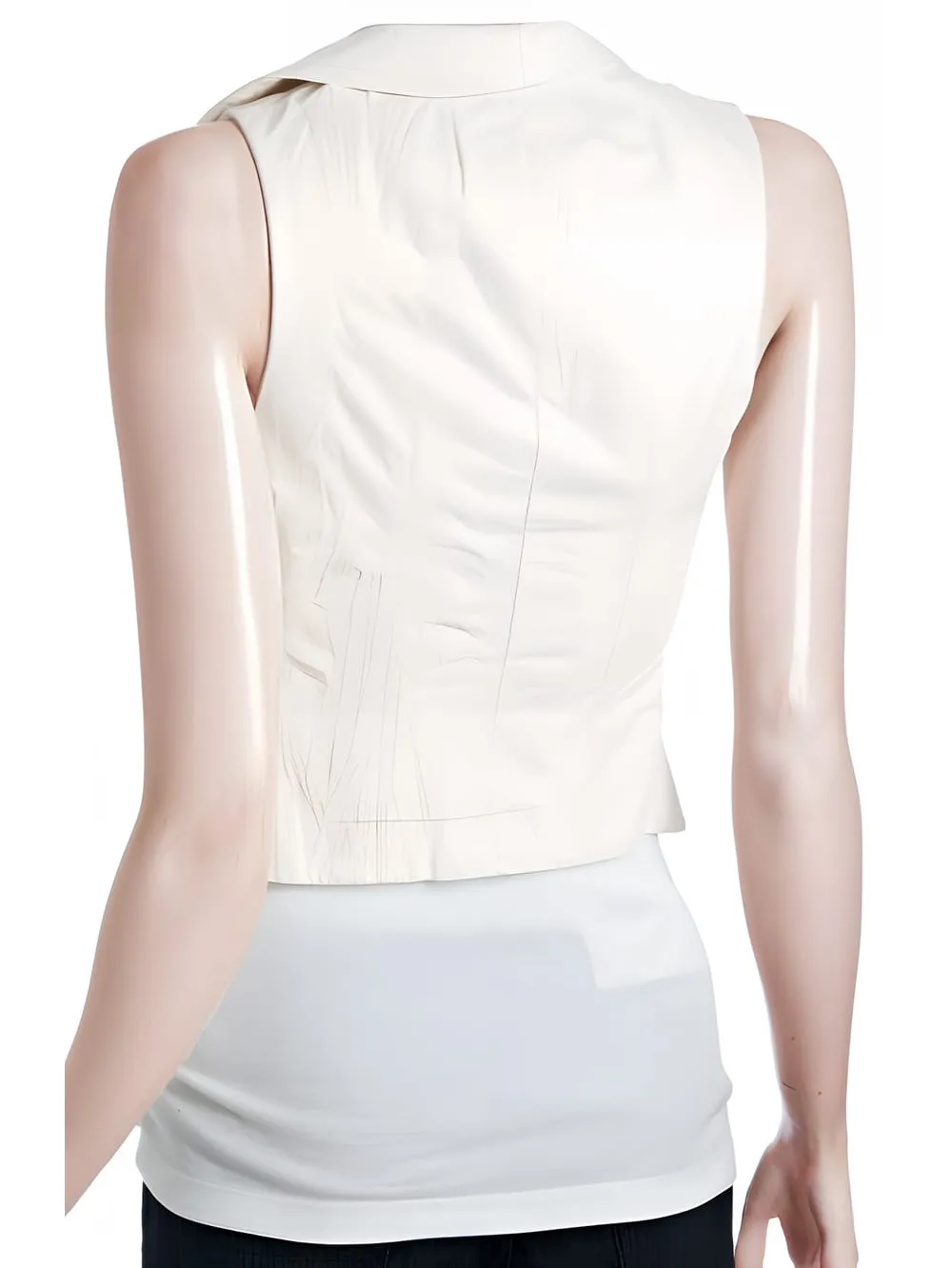Wide Collar Luxe Leather Vest