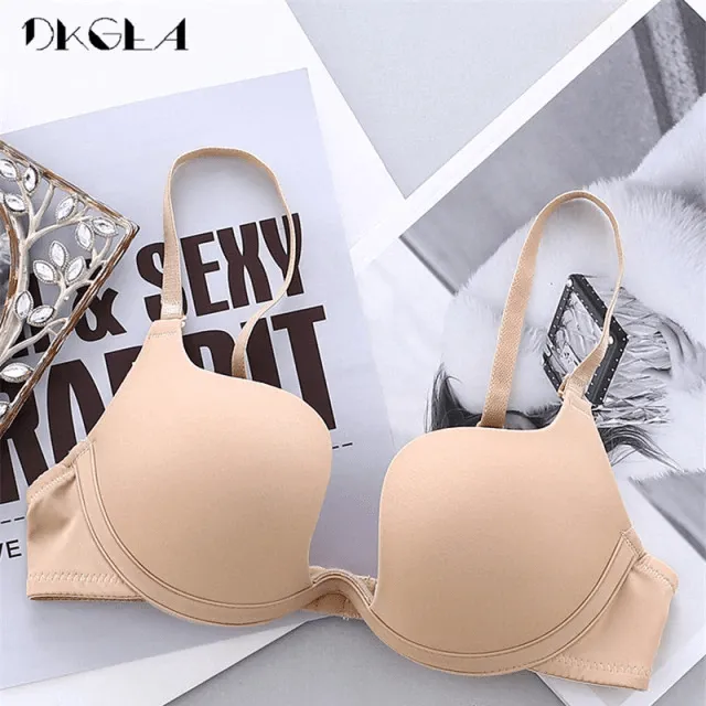 Women Low Back Invisible Deep Plunge Convertible Push Up Bra