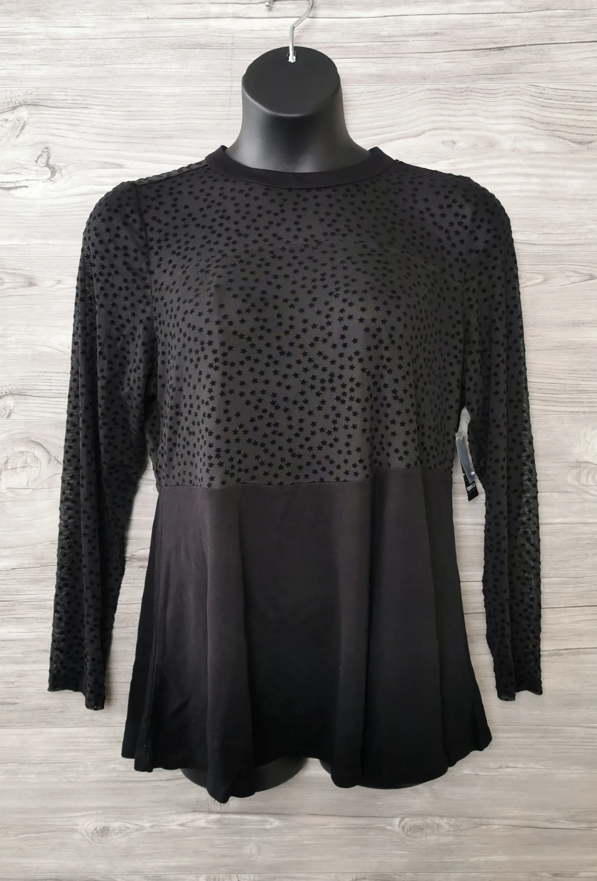 WOMENS PLUS SIZE 2X (18-20) TORRID, Black Sheer Dress Top NWT B20