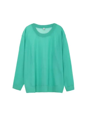 Women's Sexy Sheer Net long Sleeve blouse Top