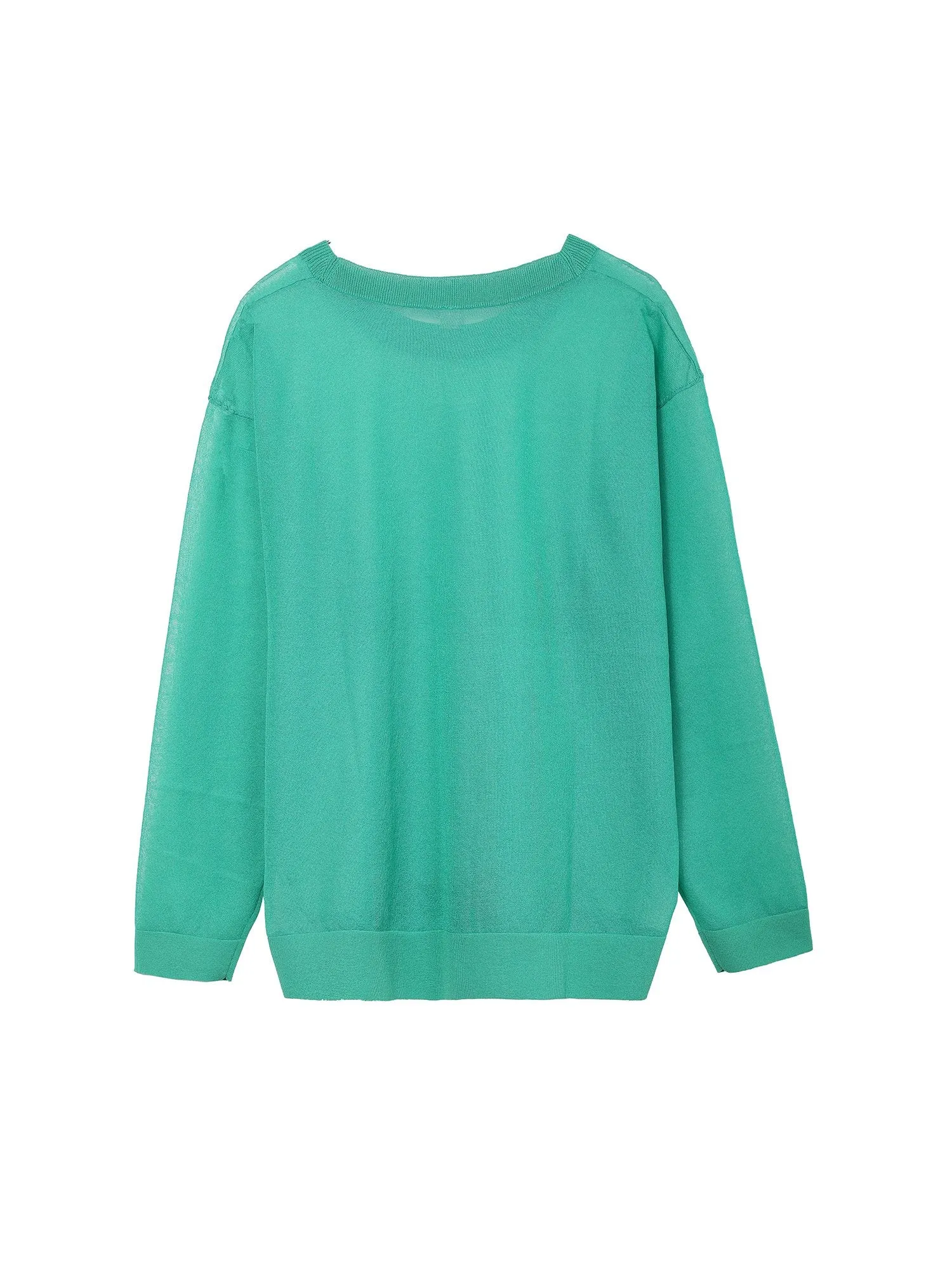 Women's Sexy Sheer Net long Sleeve blouse Top