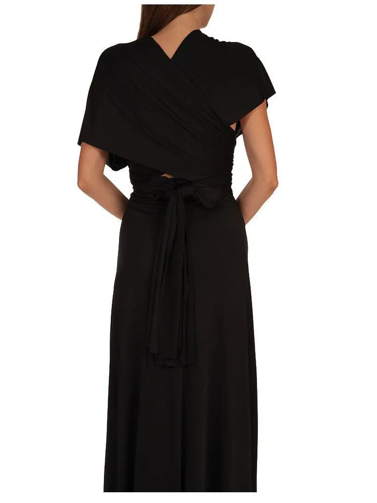 Wrap Dress - Maxi - Black