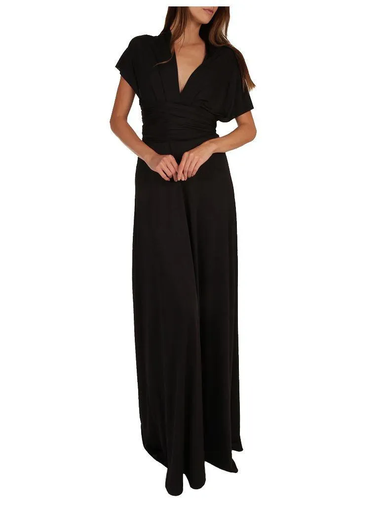 Wrap Dress - Maxi - Black