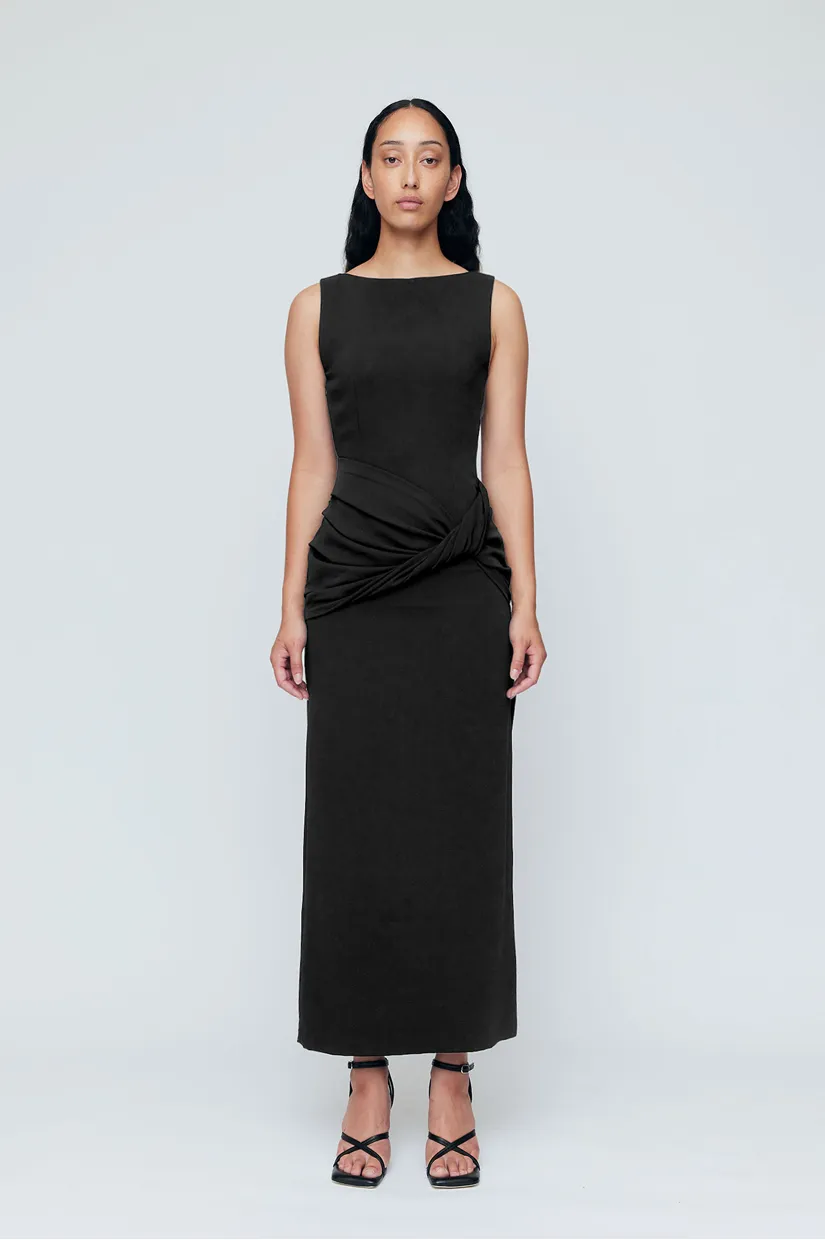 Wynn Hamlyn Margot Maxi Dress - Black
