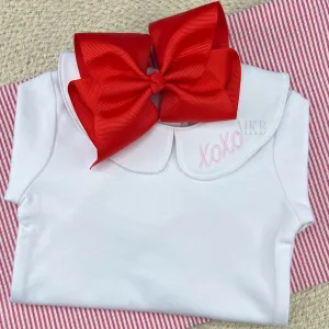 XOXO Neckline Satin Stitch Embroidery Design, Machine Embroidery Design File