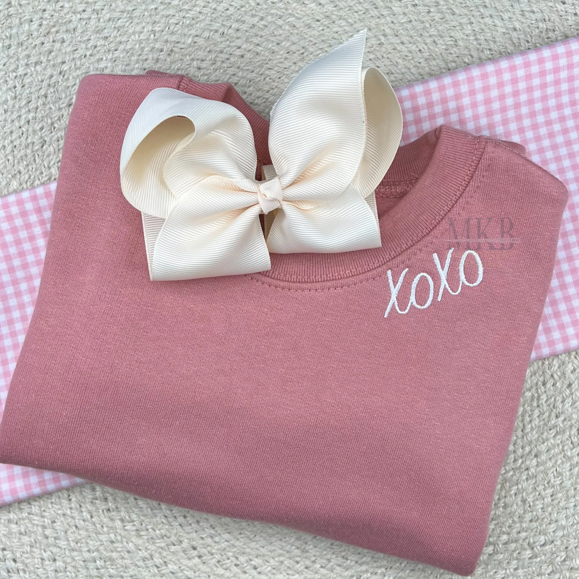 XOXO Neckline Satin Stitch Embroidery Design, Machine Embroidery Design File