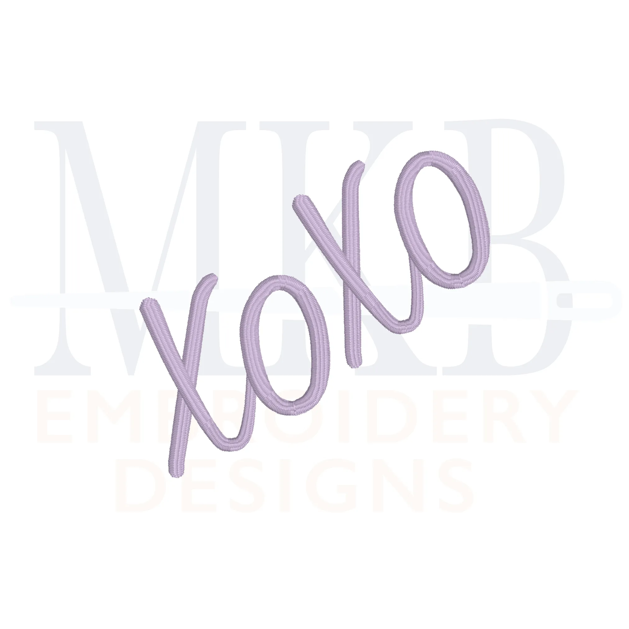 XOXO Neckline Satin Stitch Embroidery Design, Machine Embroidery Design File