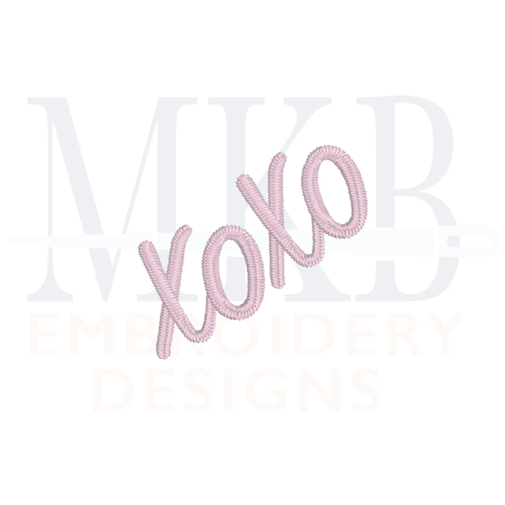XOXO Neckline Satin Stitch Embroidery Design, Machine Embroidery Design File