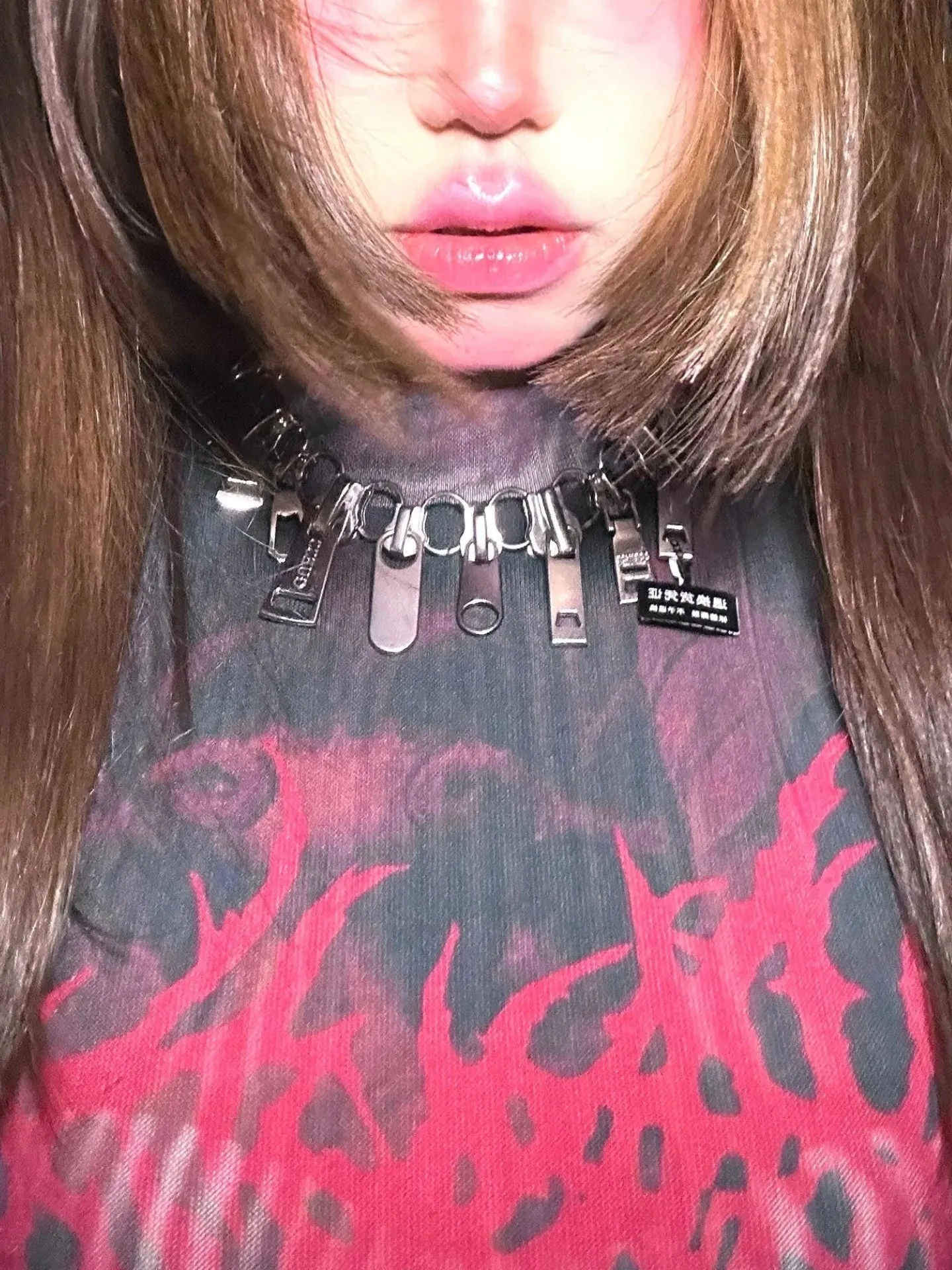 Y2K Goth Mesh Top