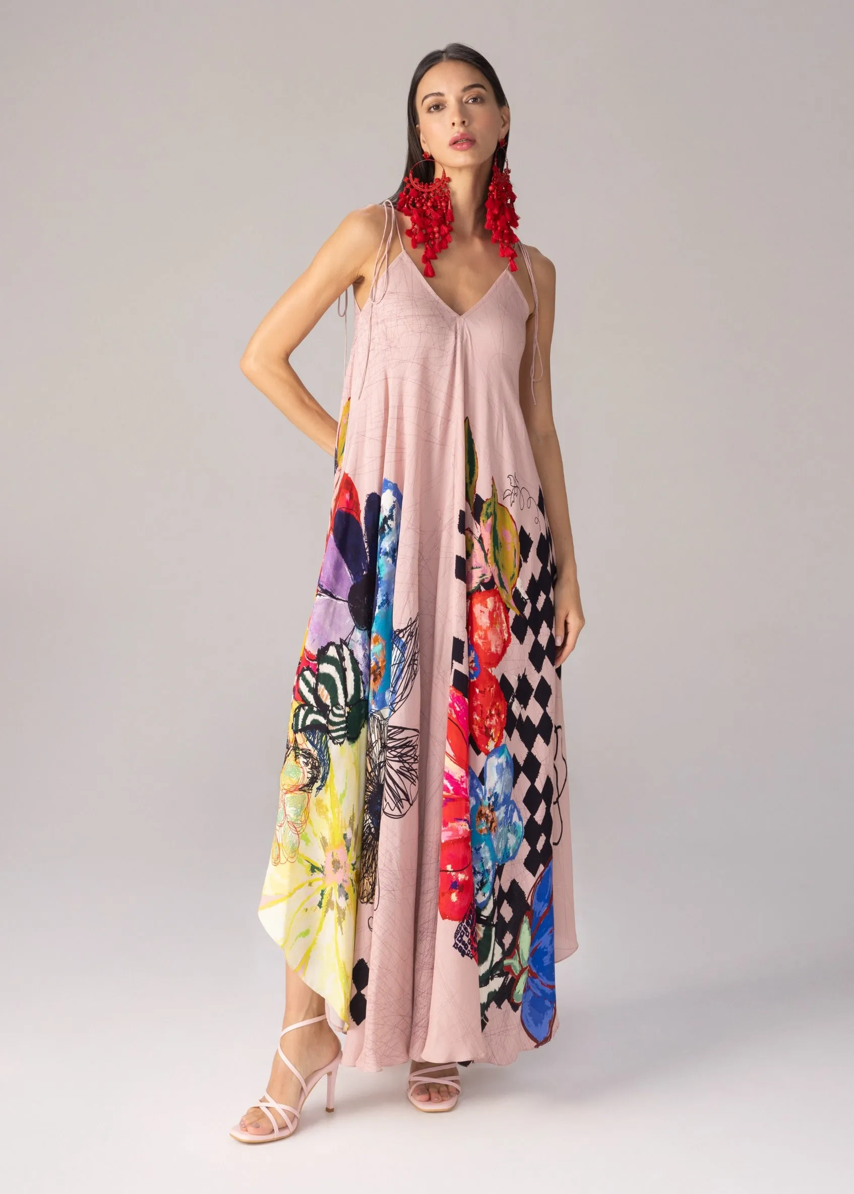 Yazmine light pink dress