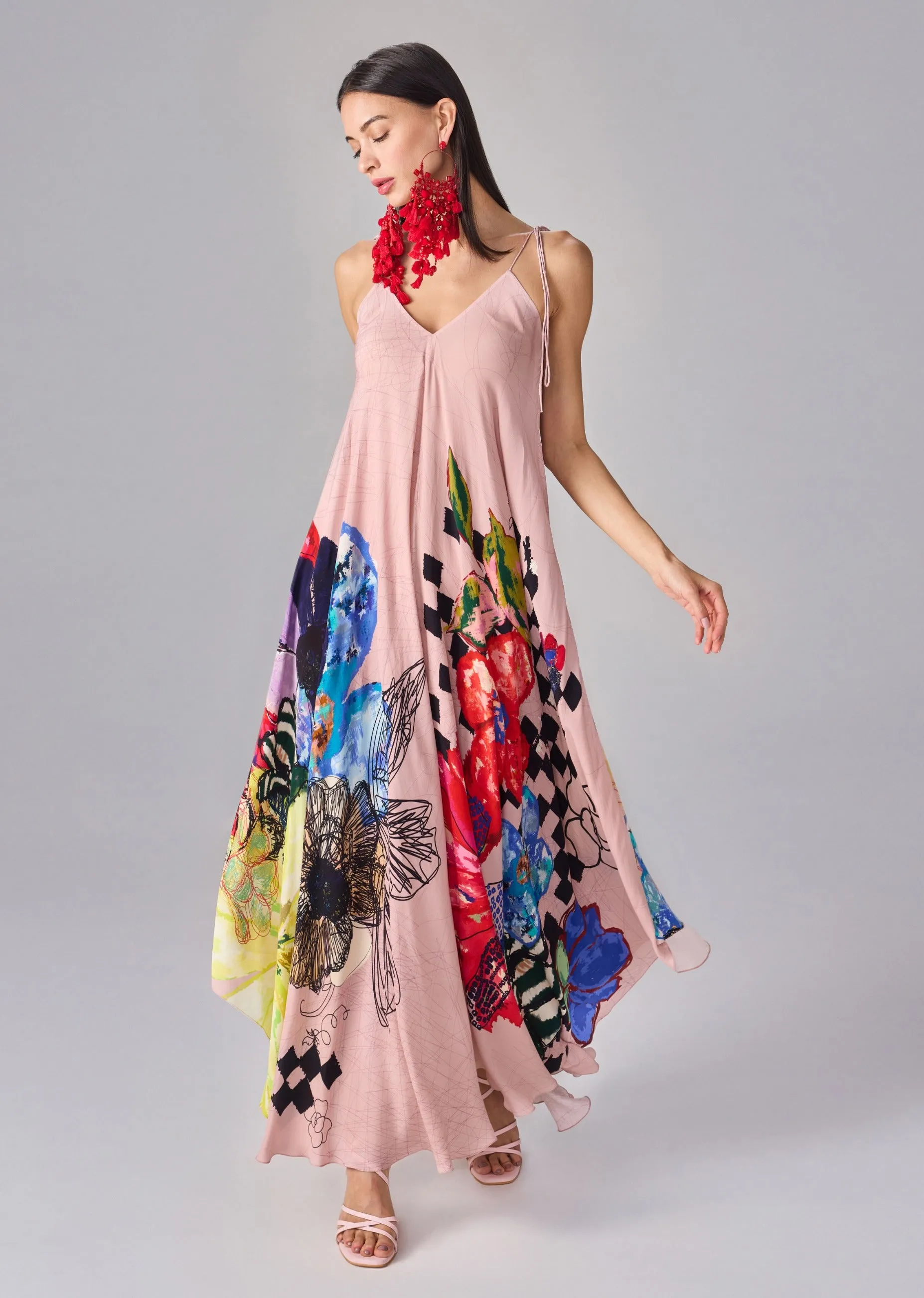 Yazmine light pink dress