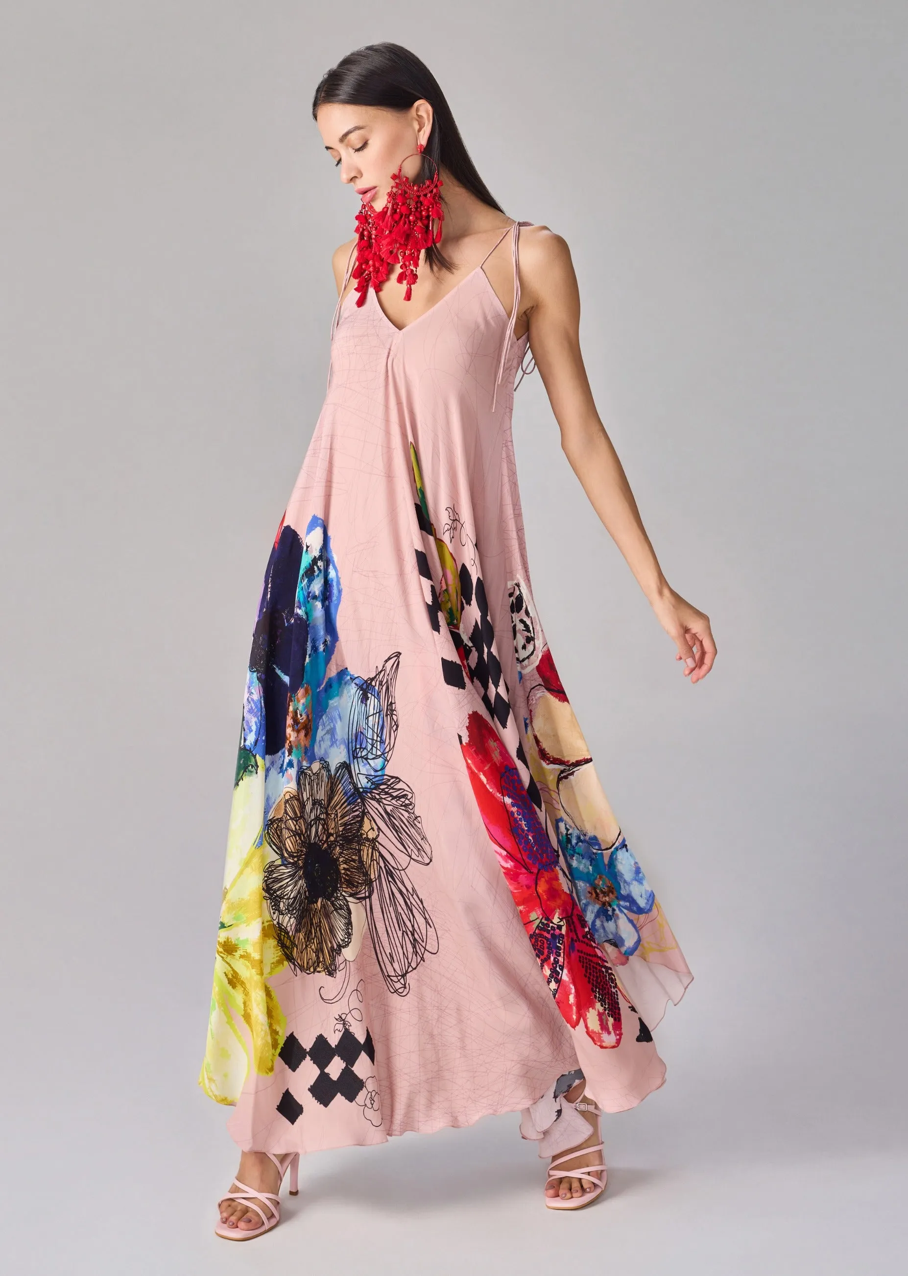 Yazmine light pink dress