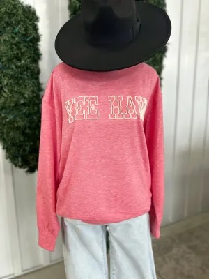 Yee Haw 3D Embroidered Ls Tee