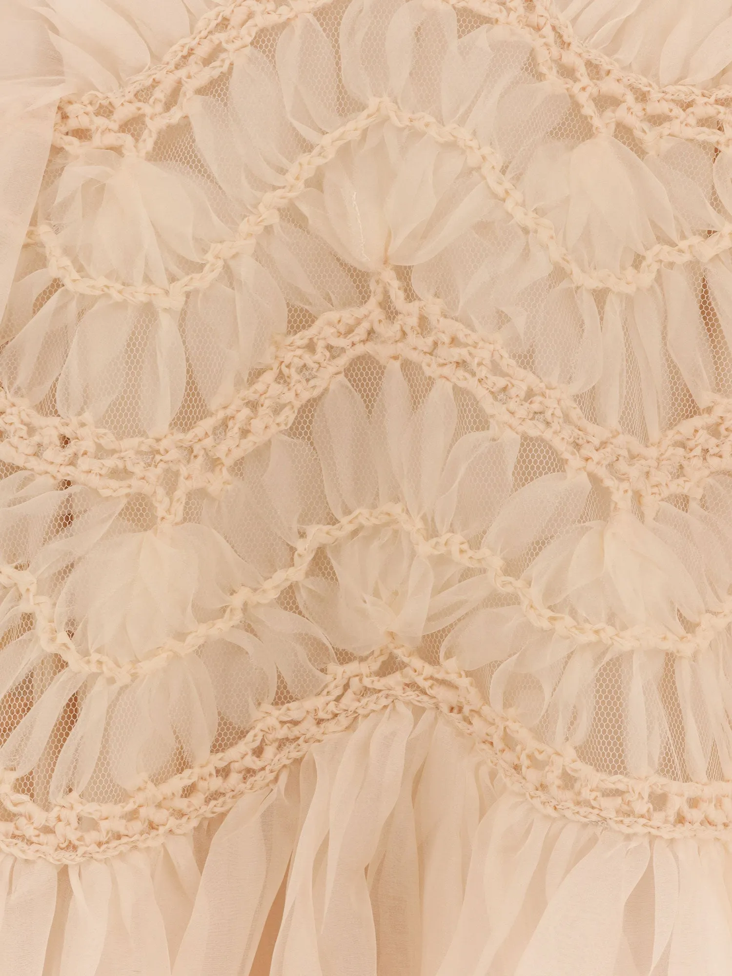 Zimmermann Illuminate Tulle Dress With Embroidery And Drapery