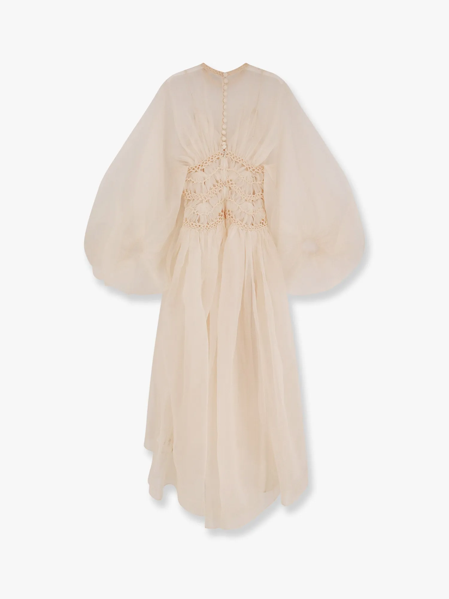 Zimmermann Illuminate Tulle Dress With Embroidery And Drapery