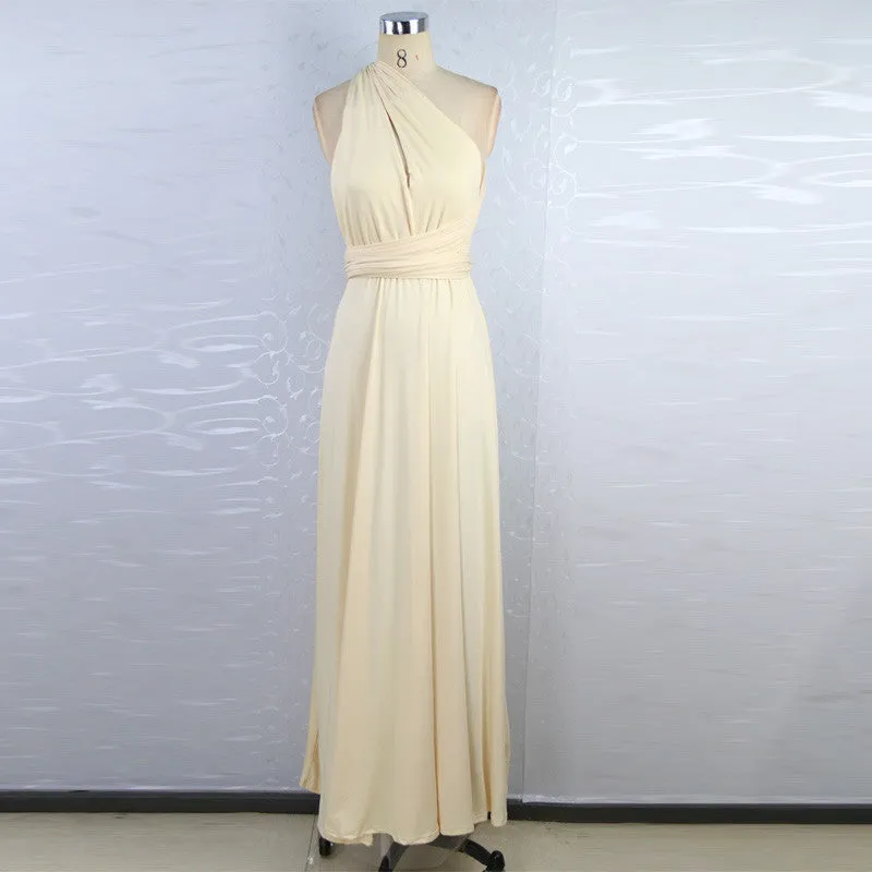 ZKY Summer Sexy Women Maxi Dress Red Beach Long Dress Multiway Bridesmaids Convertible Wrap Dresses Robe Longue Femme
