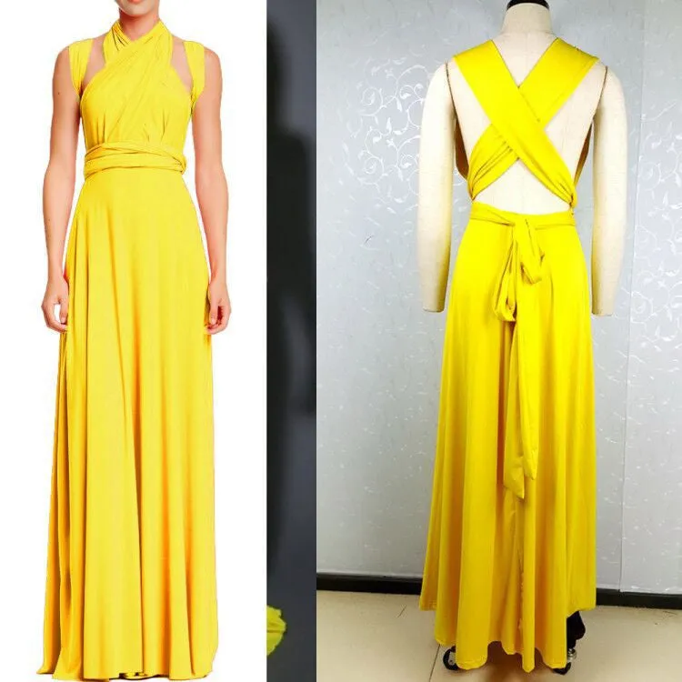 ZKY Summer Sexy Women Maxi Dress Red Beach Long Dress Multiway Bridesmaids Convertible Wrap Dresses Robe Longue Femme