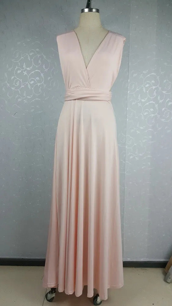 ZKY Summer Sexy Women Maxi Dress Red Beach Long Dress Multiway Bridesmaids Convertible Wrap Dresses Robe Longue Femme
